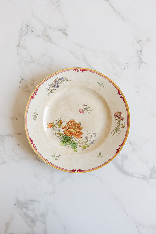 antique french sarreguemines polychrome plate circa 1875
