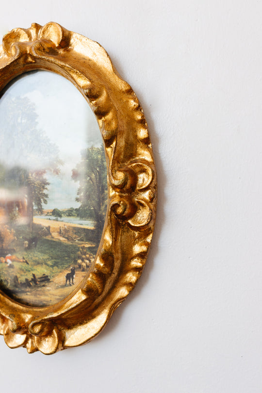 vintage florentine gilt frame, “country path”