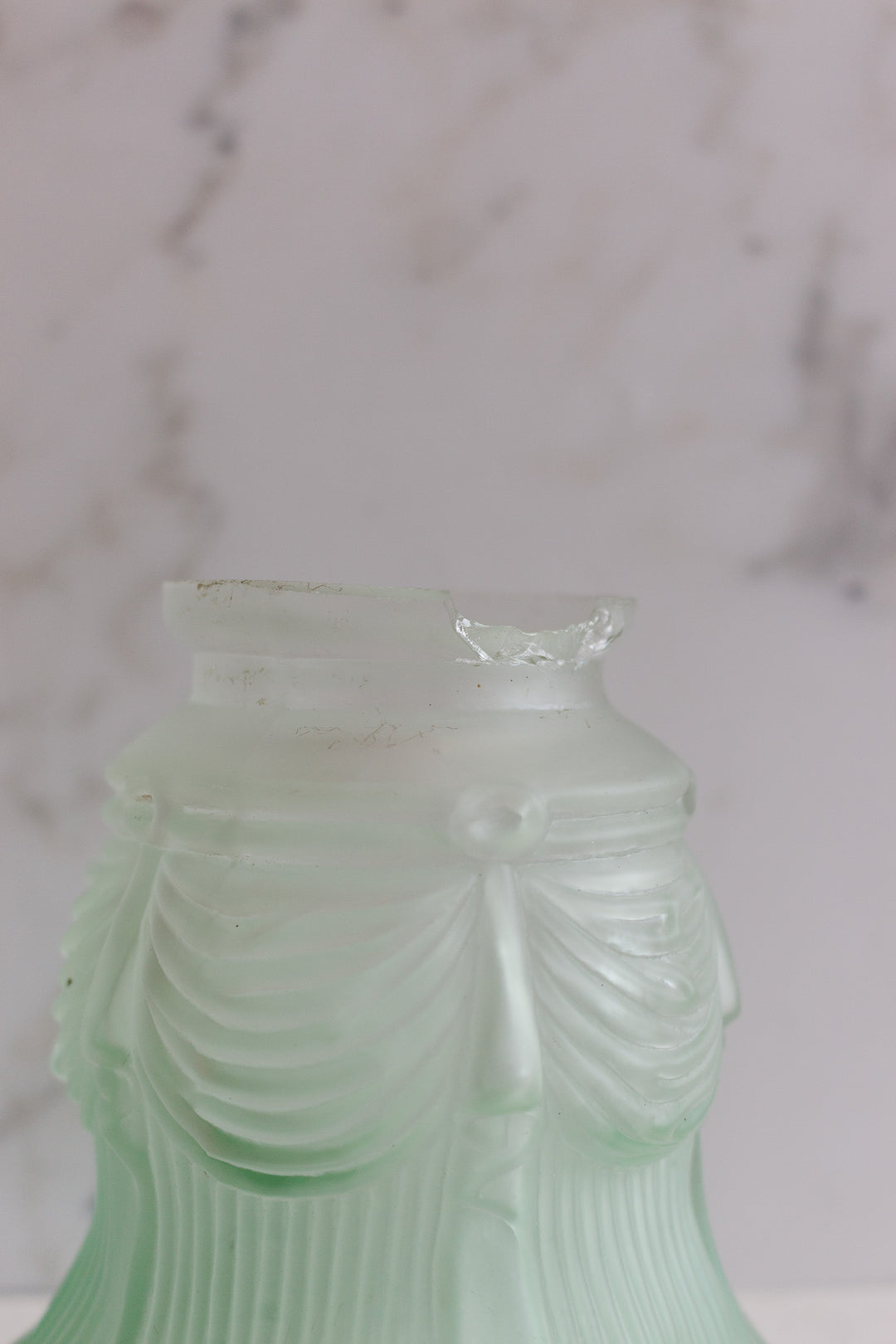 antique french adjustable brass and marble table lamp with green glass shade