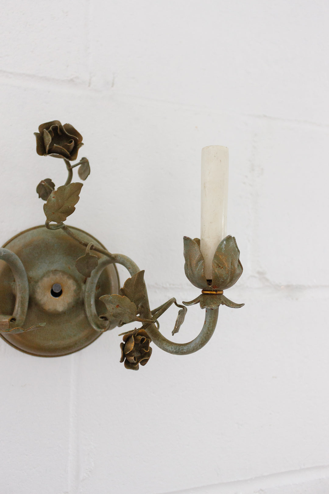 pair of 1960s Italian painted tole sconces