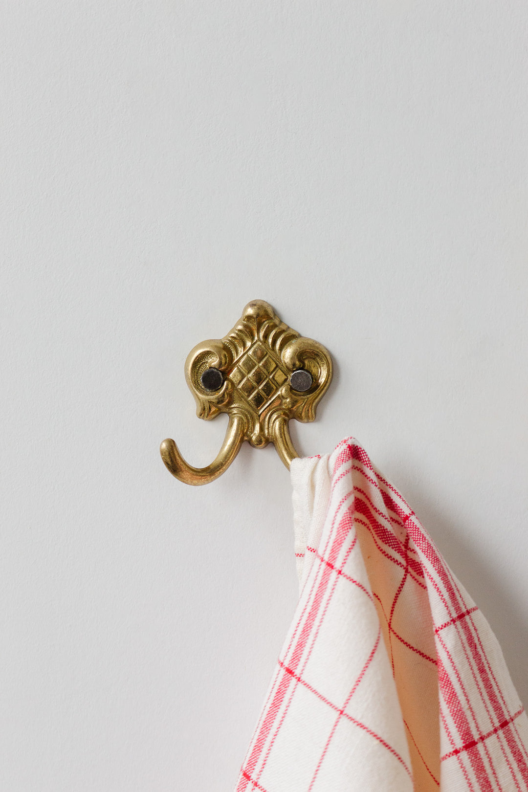 vintage french brass wall hook