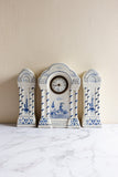 rare 1950s French faience delft complete mantle set