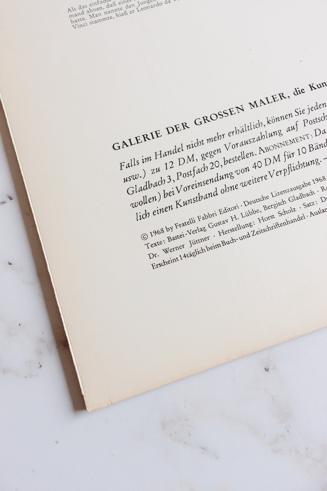 1960s german "galerie der großen maler" art publication