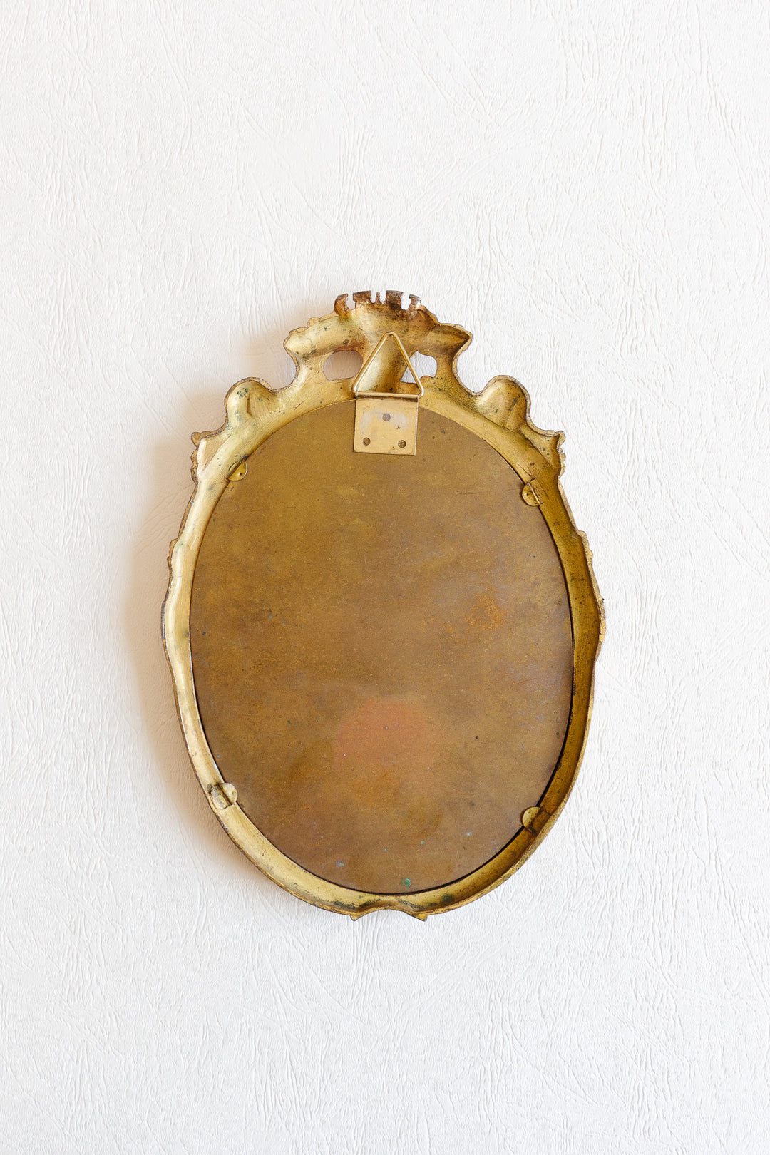 antique french petite beveled mirror