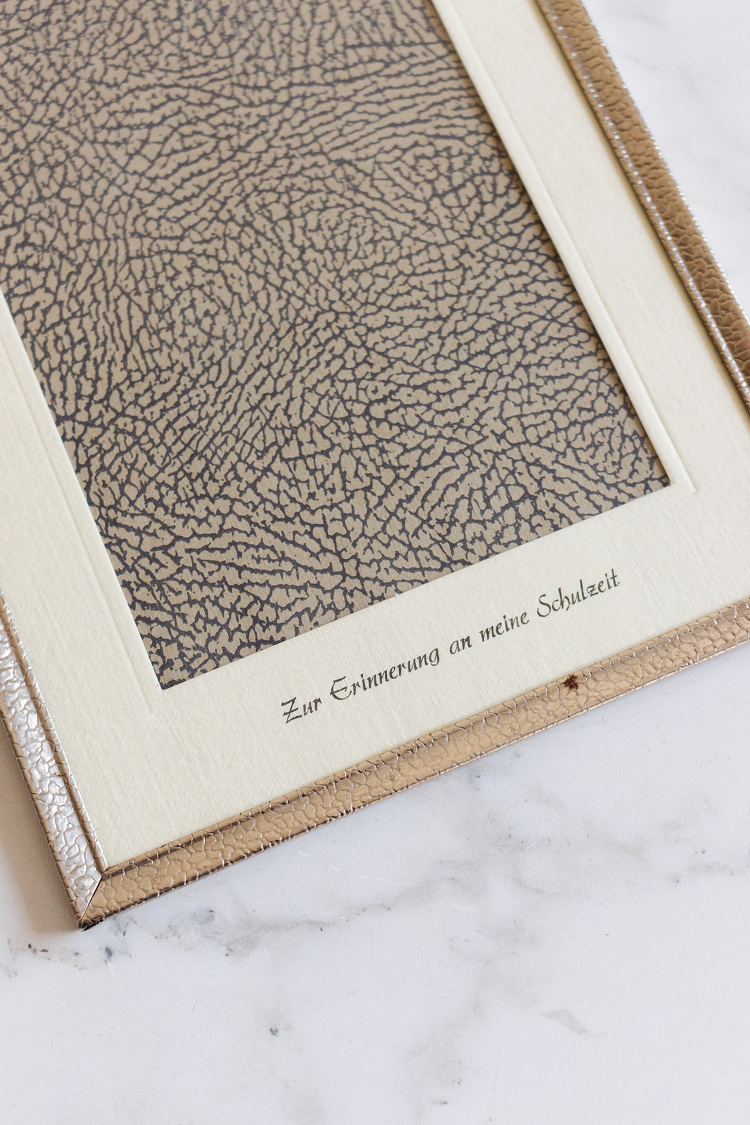 pair of midcentury german "In remembrance of my school days" photo frames