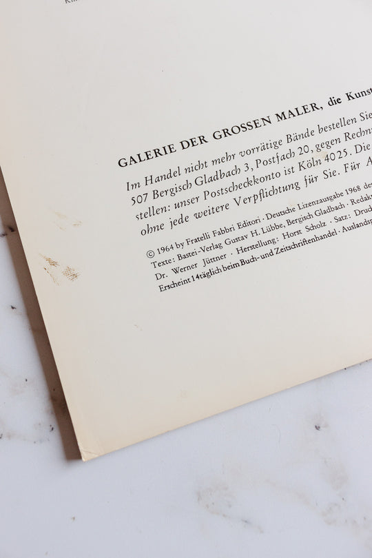 1960s german "galerie der großen maler" art publication