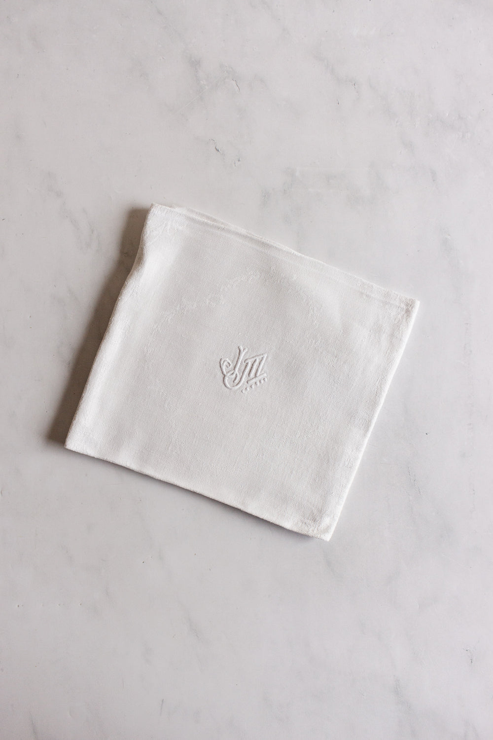 turn of the century French monogrammed linen napkins, set of 11