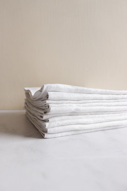 turn of the century French monogrammed linen napkins, set of 11