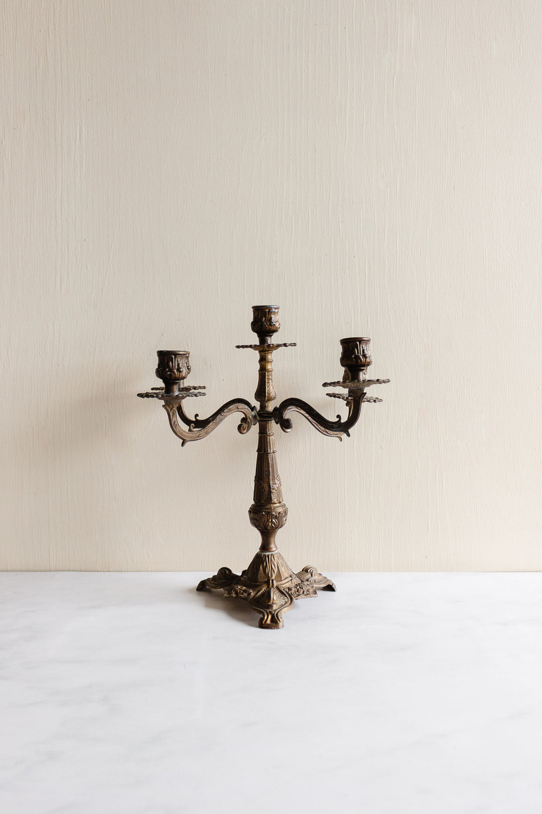 antique French rococo gilt ormolu candelabra