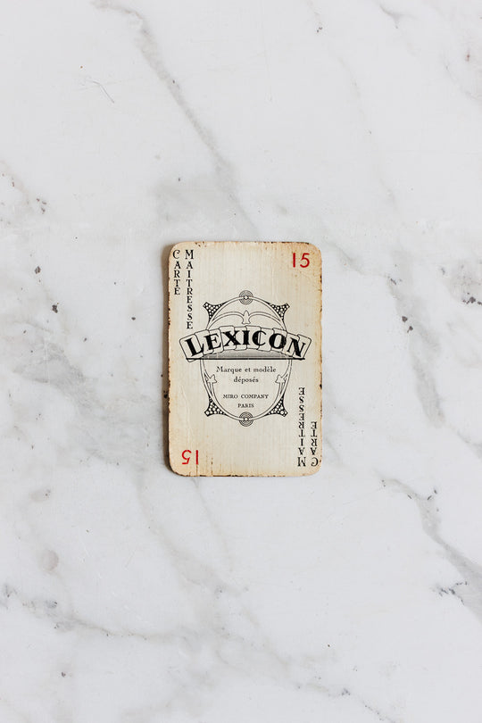 1930s french “lexicon” card game