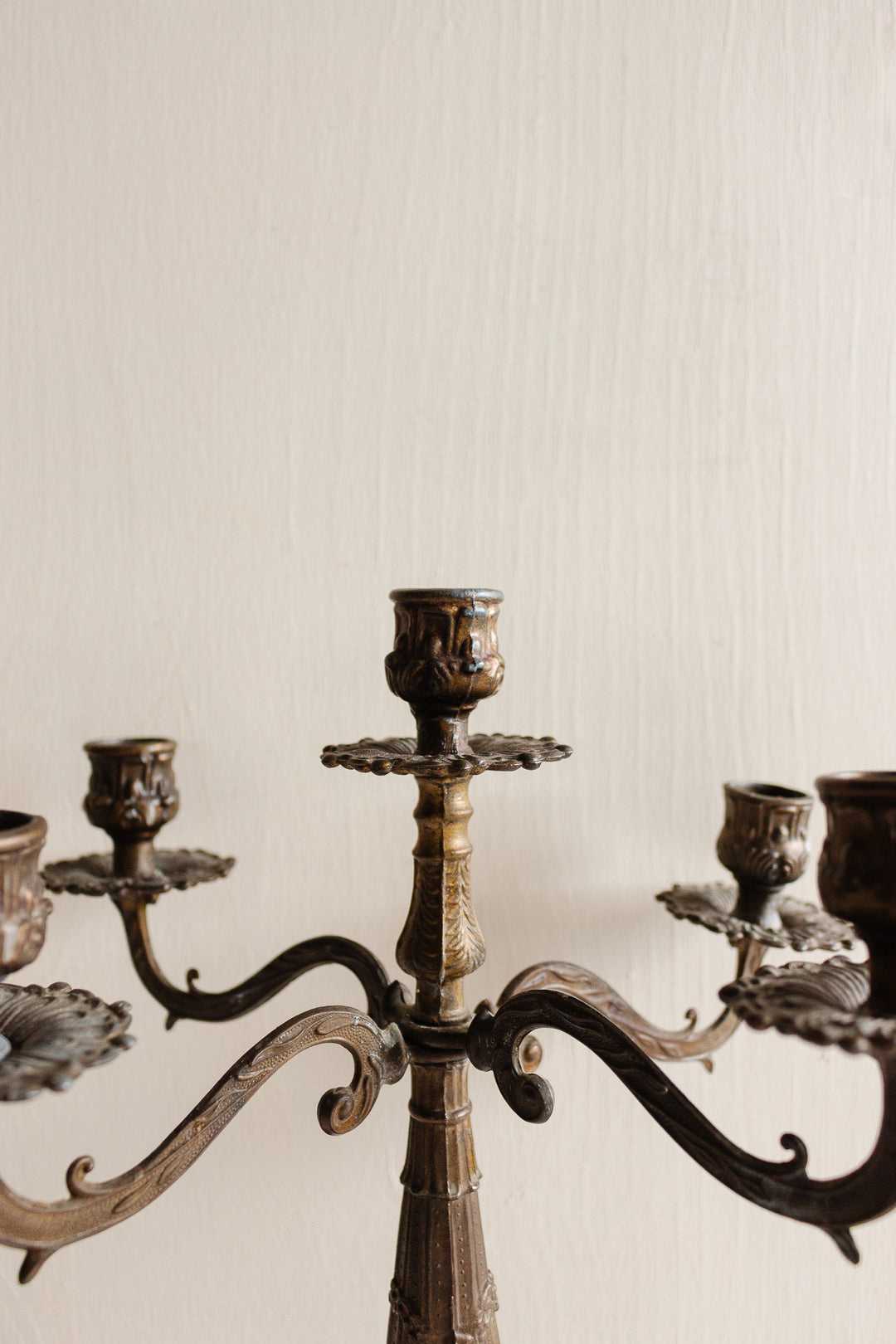 antique French rococo gilt ormolu candelabra