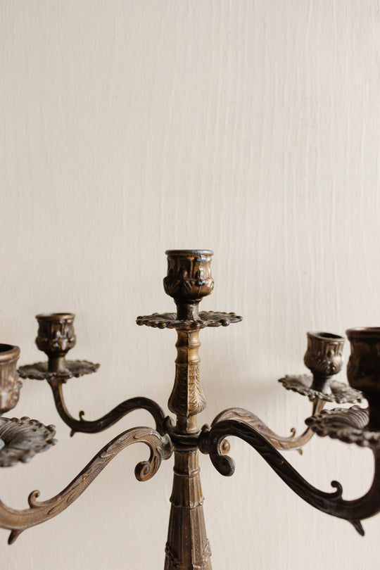 antique French rococo gilt ormolu candelabra