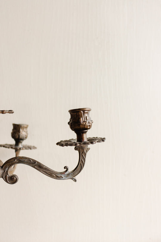 antique French rococo gilt ormolu candelabra