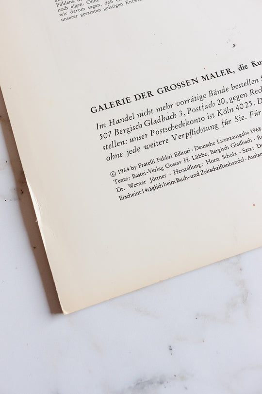 1960s german "galerie der großen maler" art publication