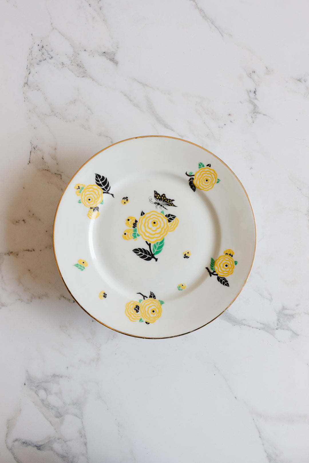 rare art deco 1930s p.p. limoges cake plate