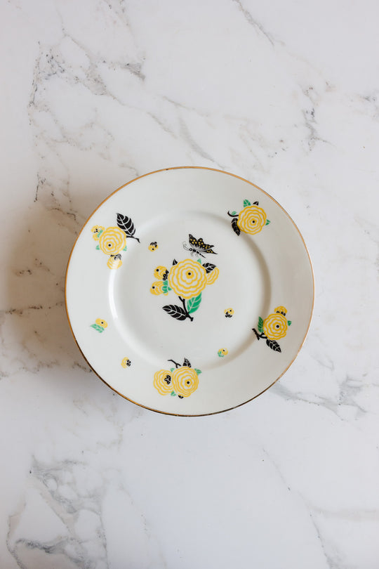 rare art deco 1930s p.p. limoges cake plate