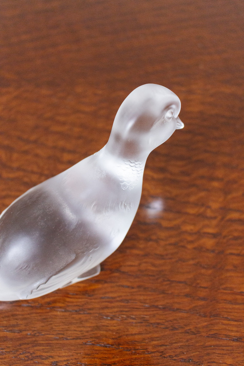 pair of vintage Baccarat crystal ducks