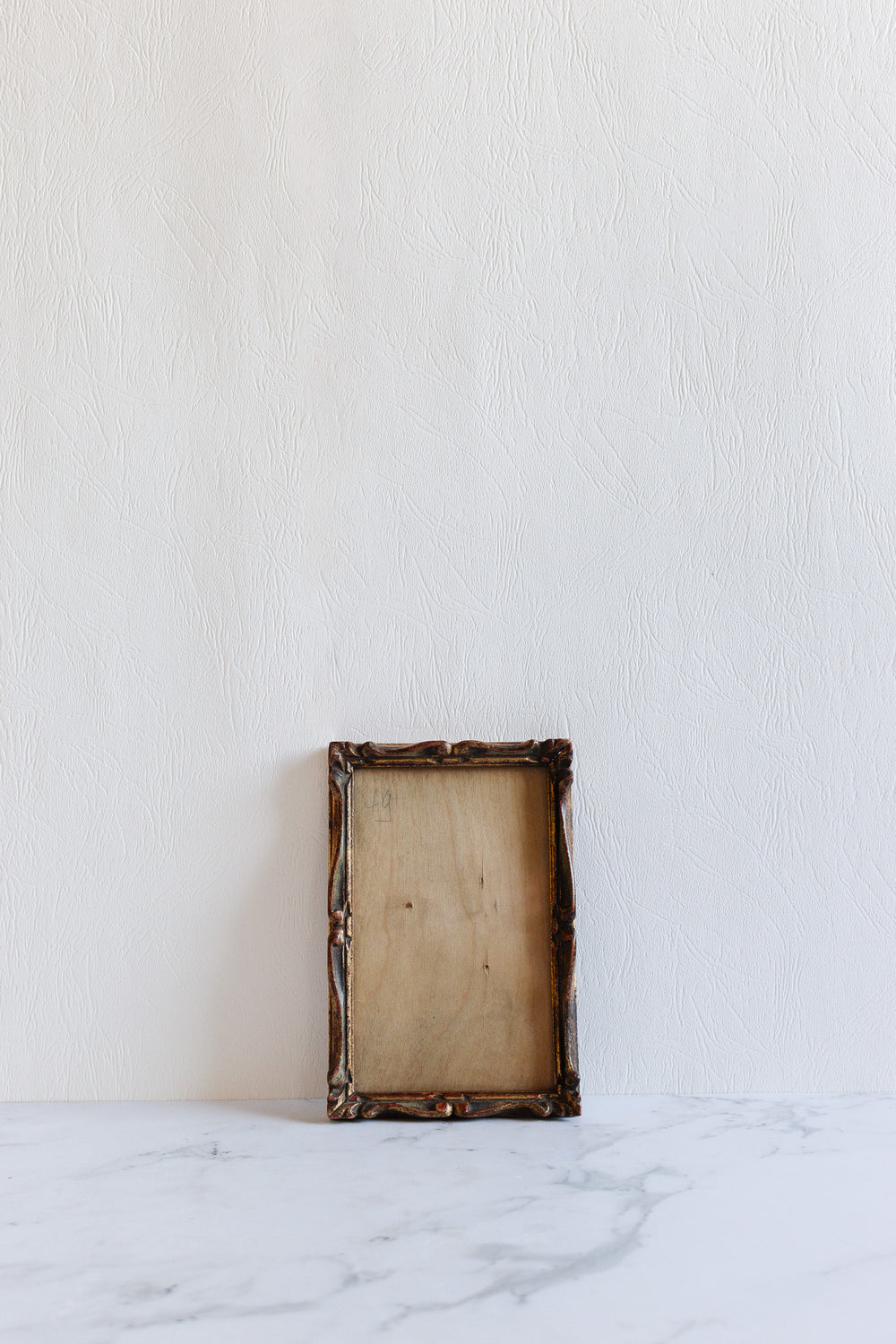vintage french carved wood photo frame