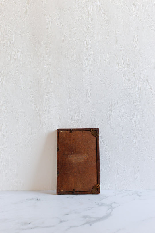 vintage french carved wood photo frame