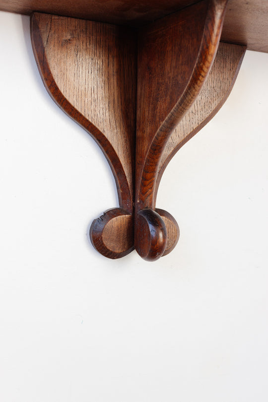 vintage french wood carved wall mounted shelf
