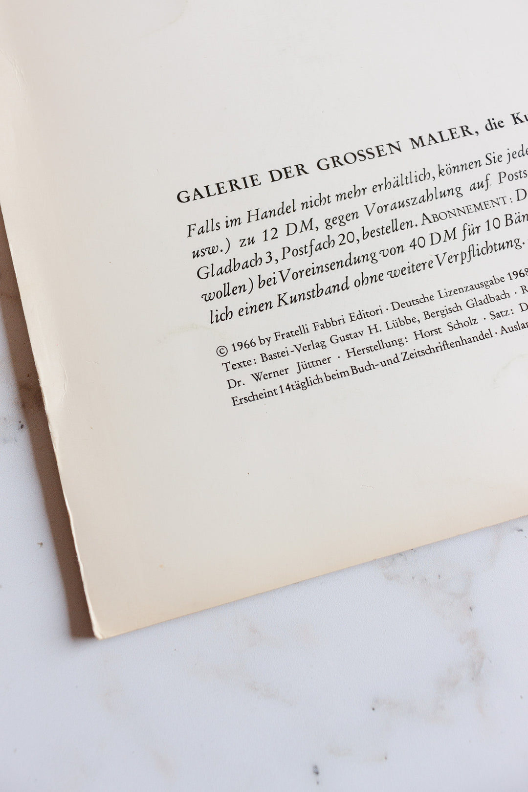 1960s german "galerie der großen maler" art publication