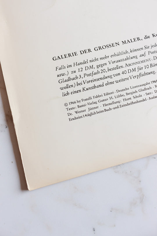 1960s german "galerie der großen maler" art publication