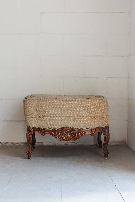 french louis xv style embroidered ottoman