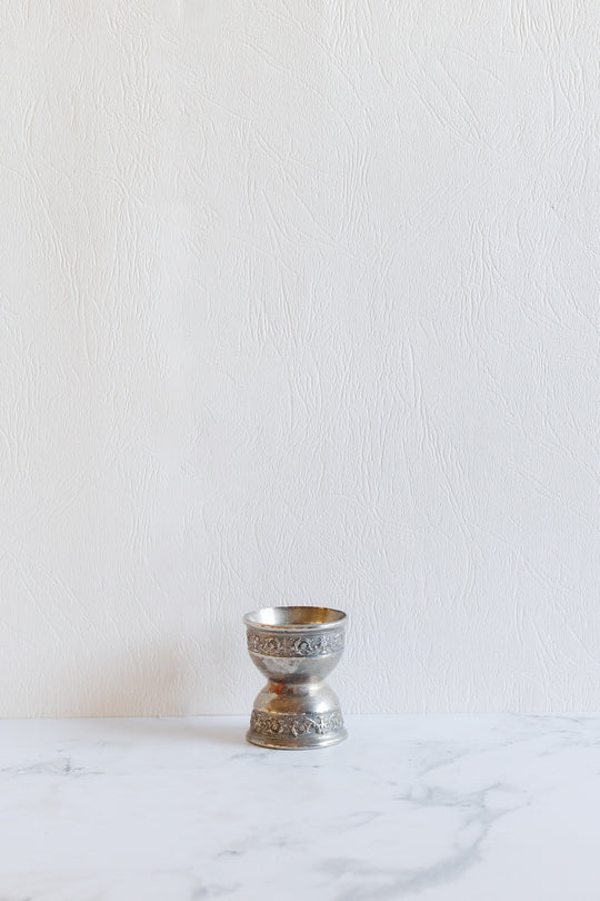 eclectic set of vintage french silver egg cups