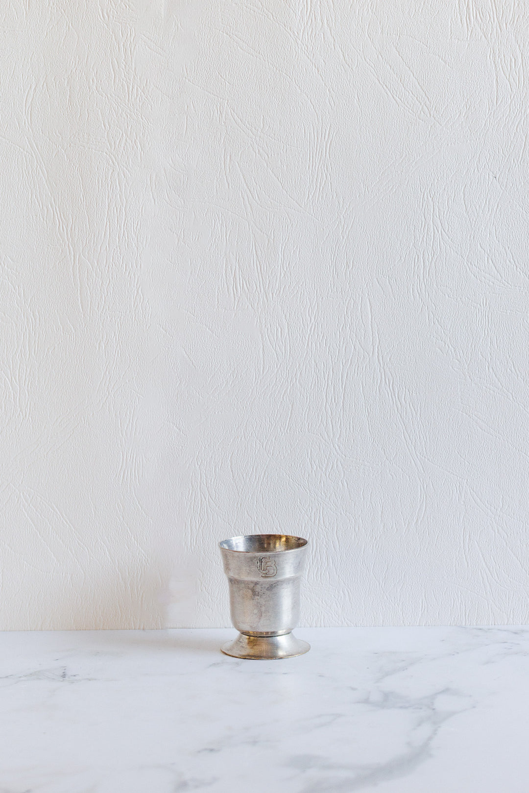 eclectic set of vintage french silver egg cups