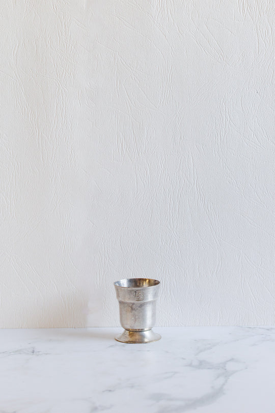 eclectic set of vintage french silver egg cups