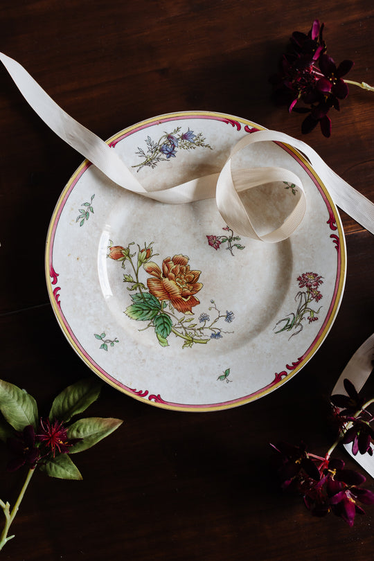 antique french sarreguemines polychrome plate circa 1875
