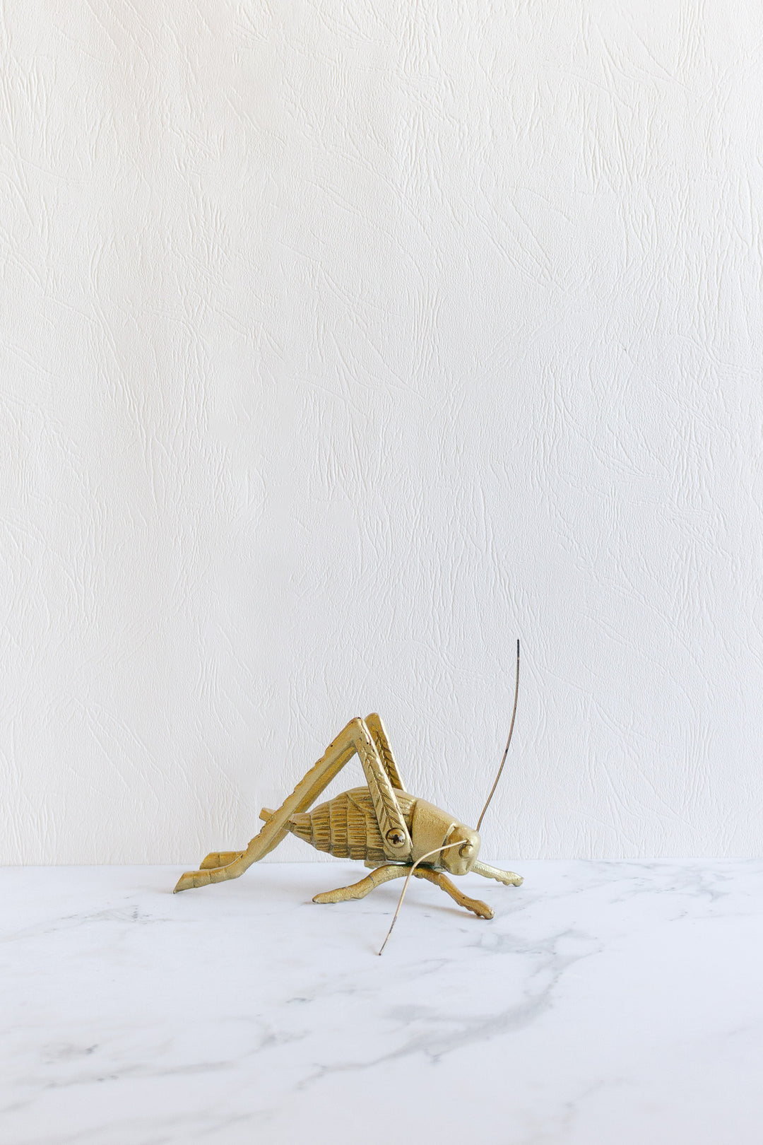 vintage french brass grasshopper