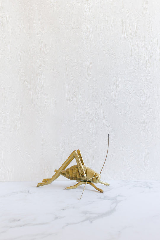 vintage french brass grasshopper