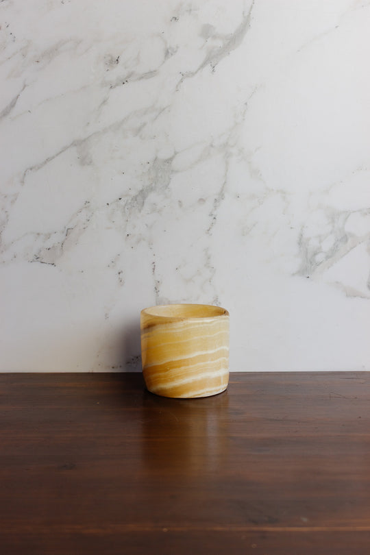 vintage french large onyx votive candle holder