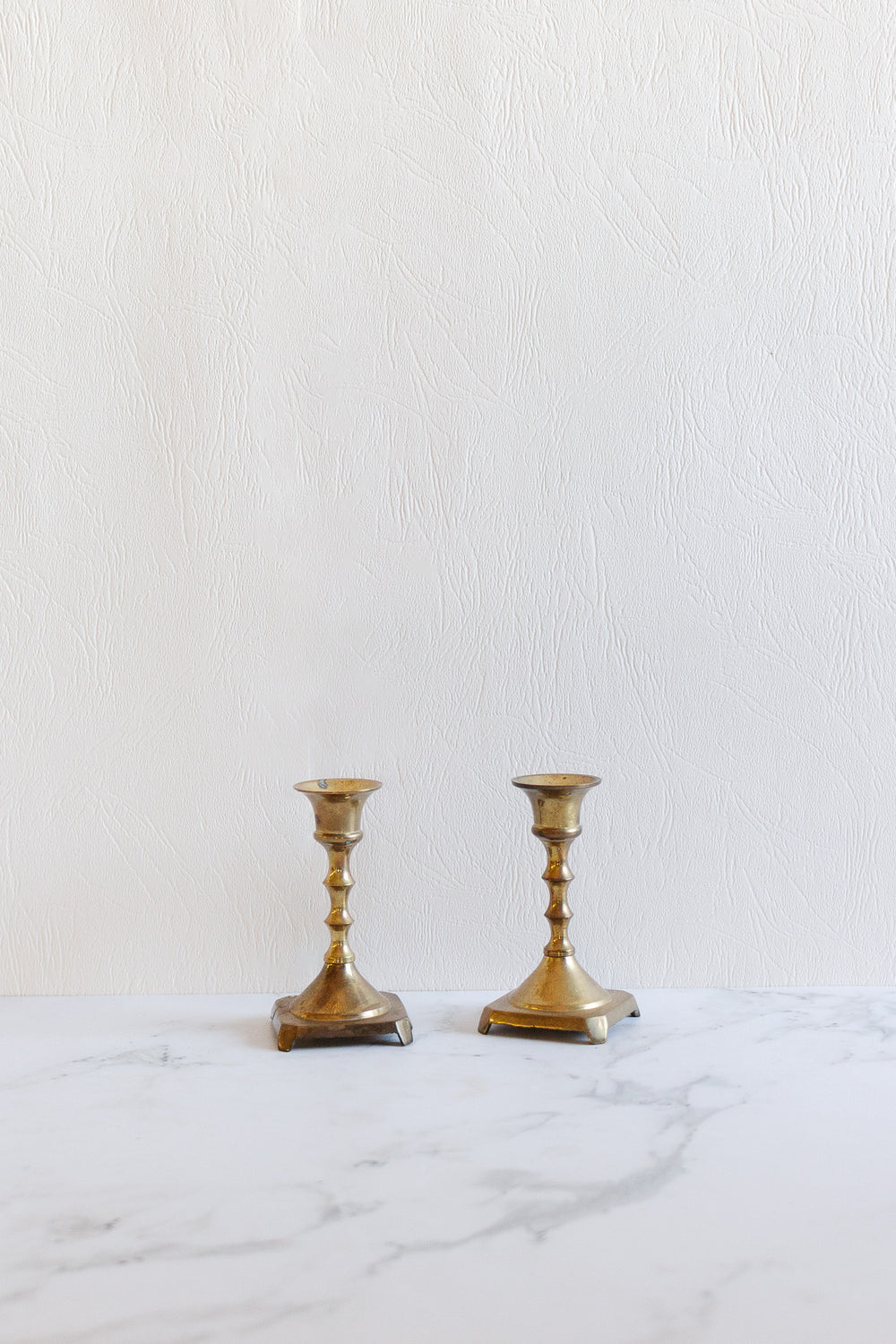 pair of vintage french "petite" candlesticks