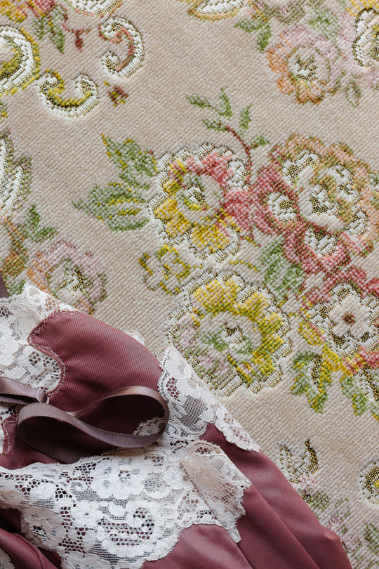 french louis xv style embroidered ottoman
