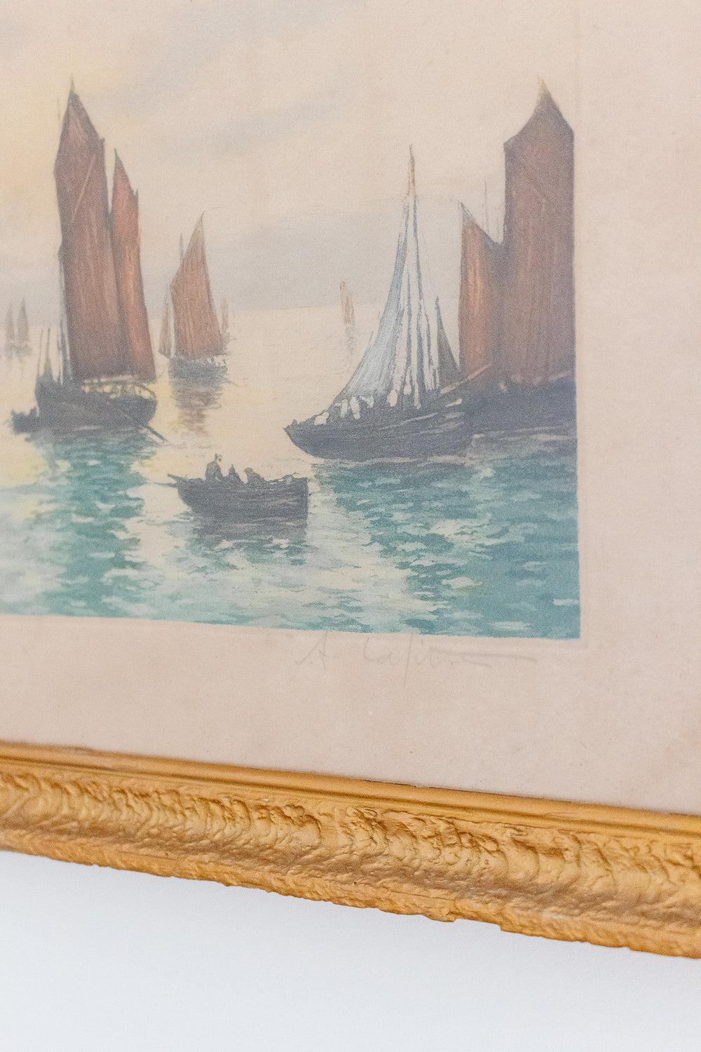 aube calme sur les voiliers