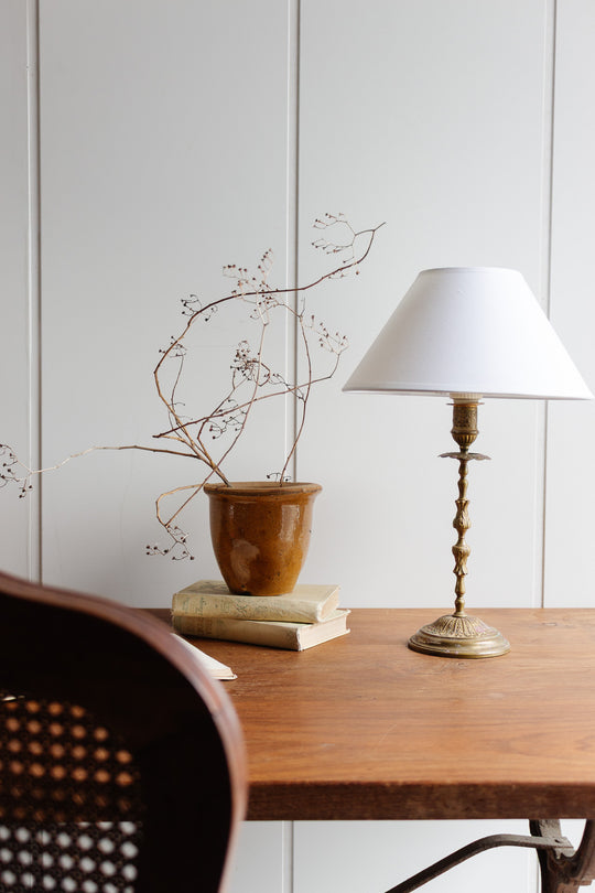 vintage french glazed stoneware planter