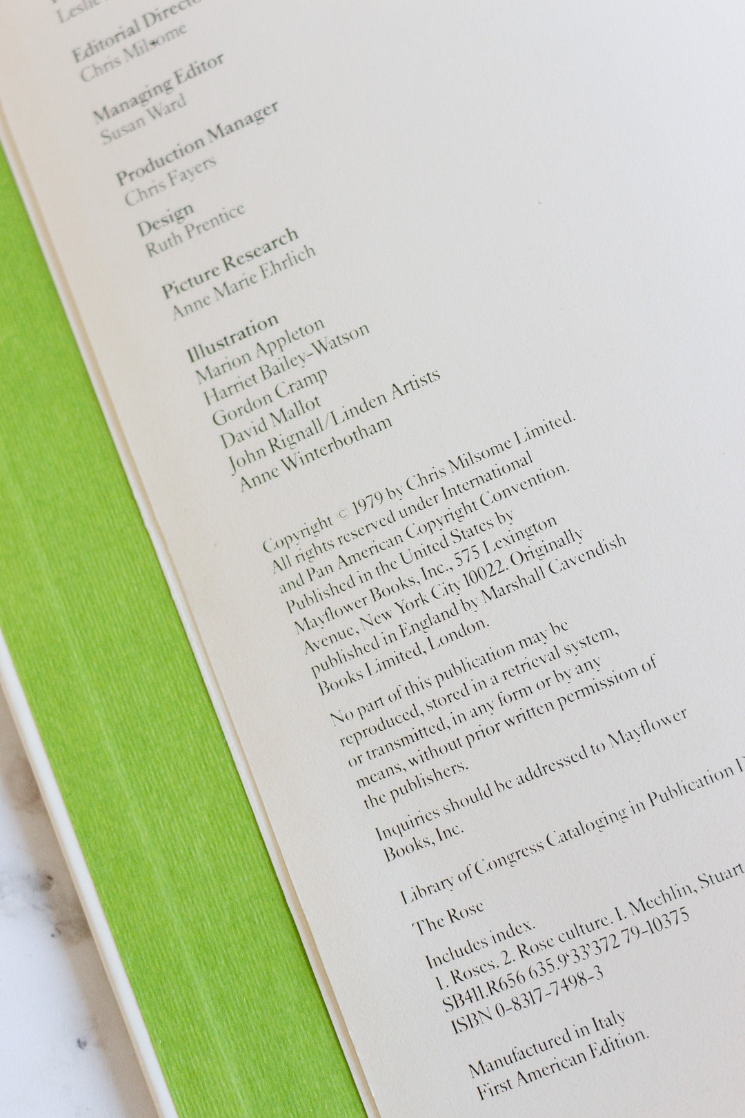 the rose vintage coffee table book