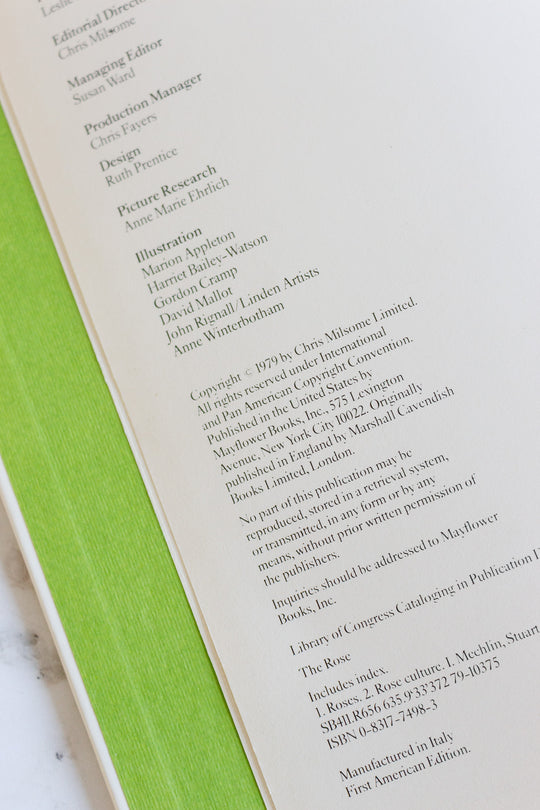 the rose vintage coffee table book