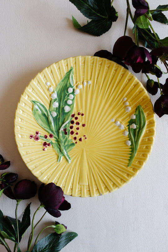 1950s schramberg majolica round platter