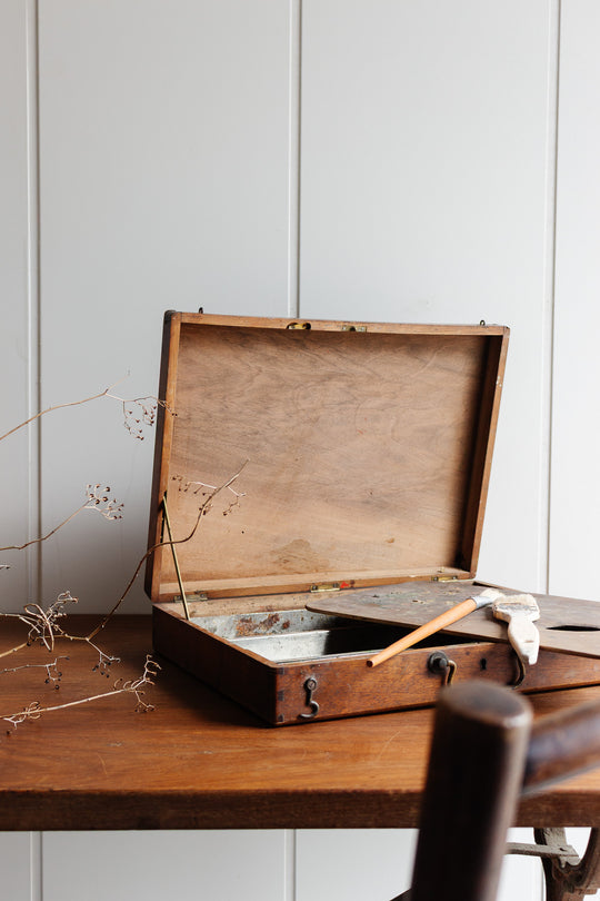 vintage french artist's paint box