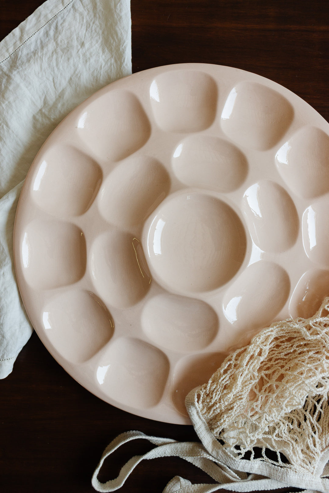 1920s digoin sarreguemines large pink oyster platter