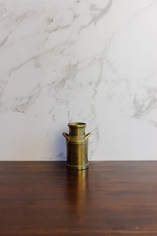 vintage french decorative brass milk can