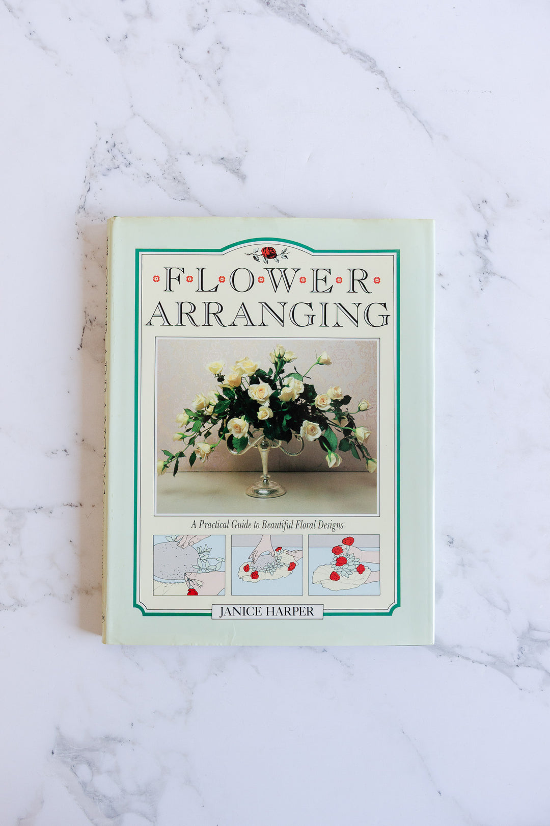 flower arranging vintage coffee table book
