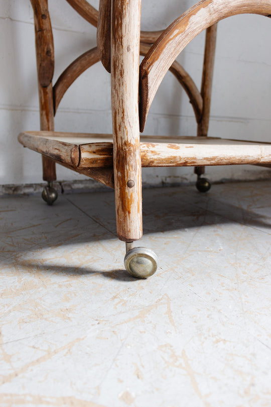 midcentury french bentwood cart