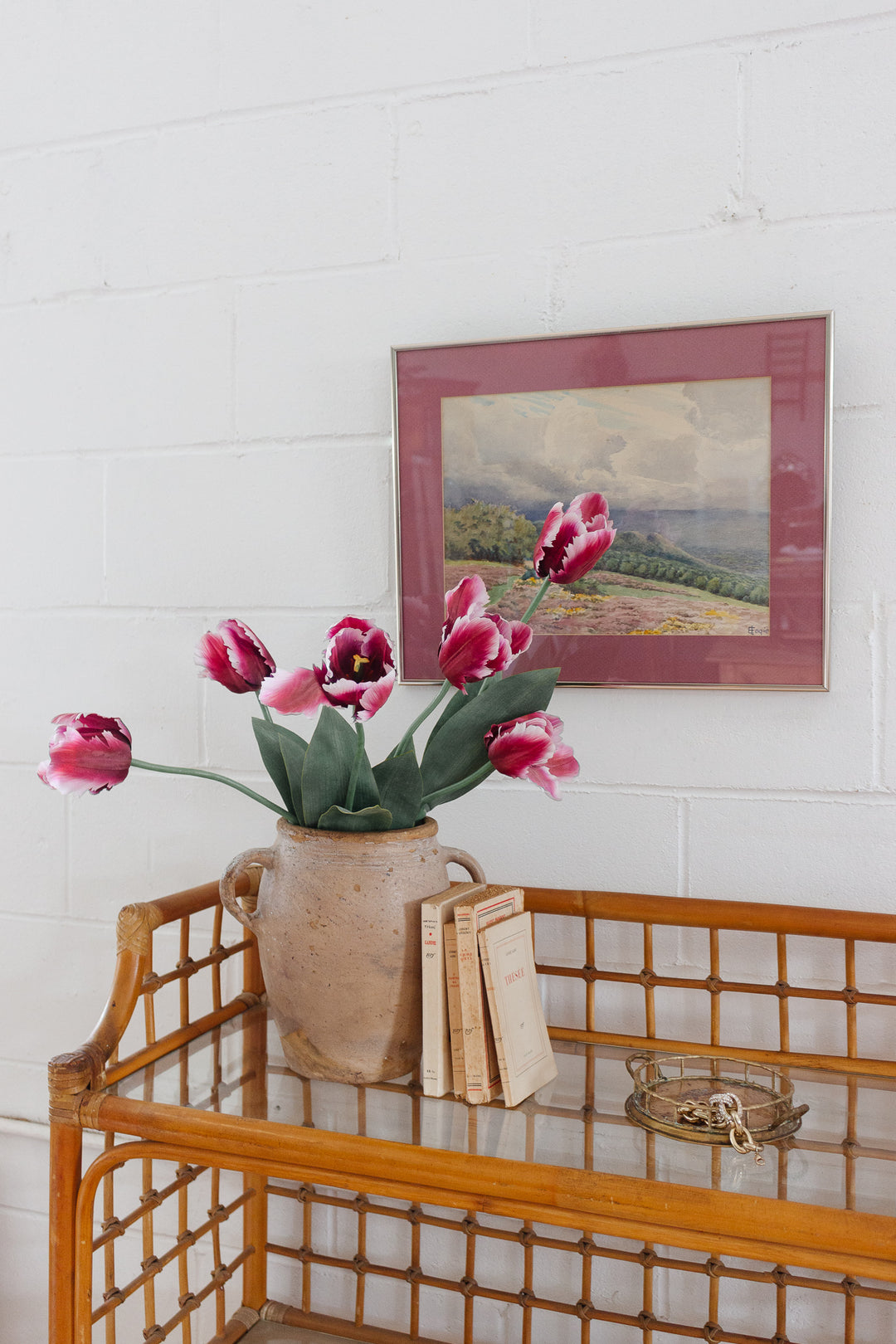 overlooking the fields