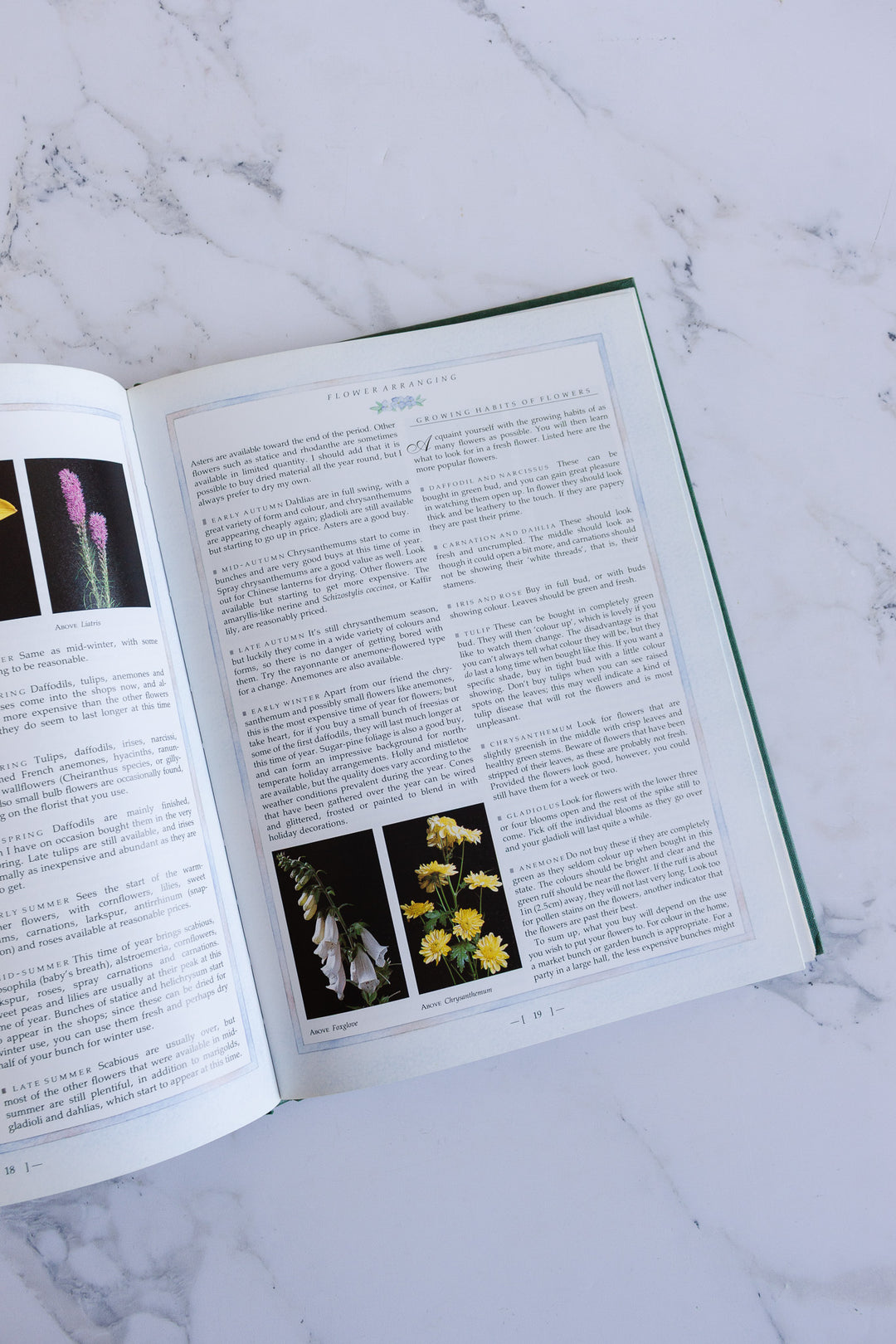 flower arranging vintage coffee table book