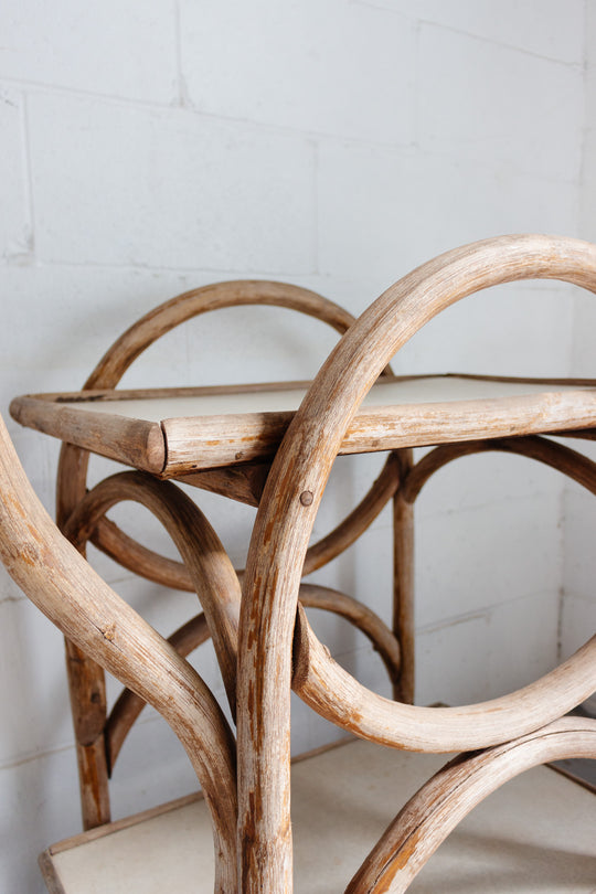 midcentury french bentwood cart