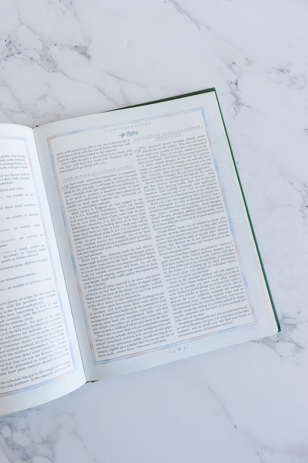 flower arranging vintage coffee table book